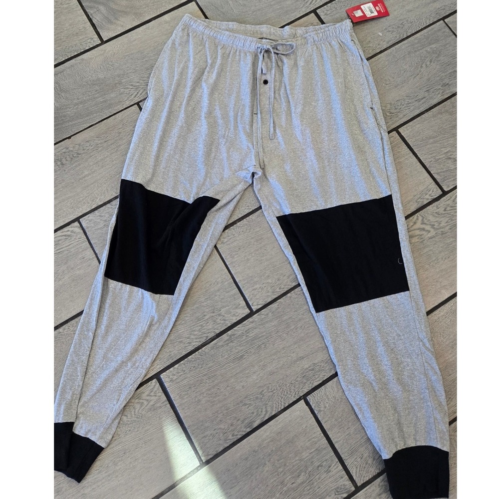 Ecko Unltd Mens Jogger Pajama Pants Grey Anthracite Colorblock XL NWT EKJ07S22